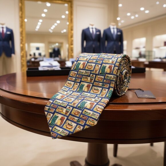 Valentino Cravatte Men’s 100% Silk Necktie, Made in Italy, L: 57" - Picture 3 of 6